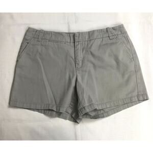 J.Crew Shorts Women 8 Light Grey Chino Shorts 100% Cotton Pockets Comfort Casual